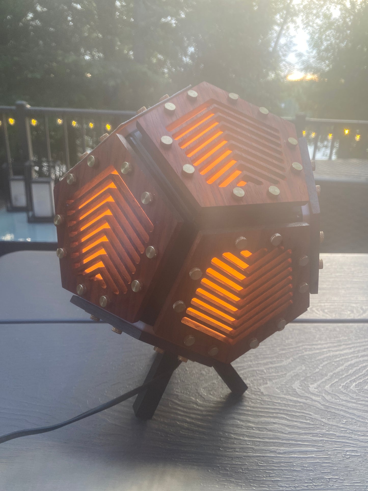 Dodeca Lamp - Padauk
