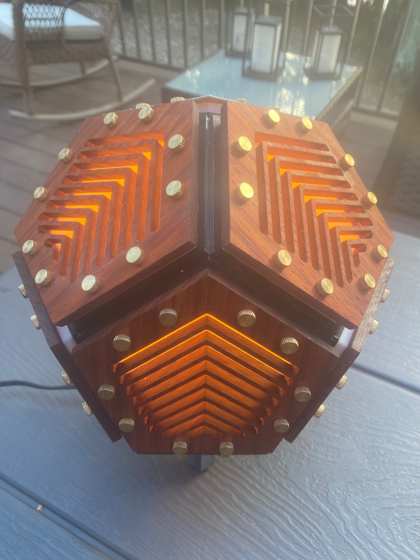 Dodeca Lamp - Padauk