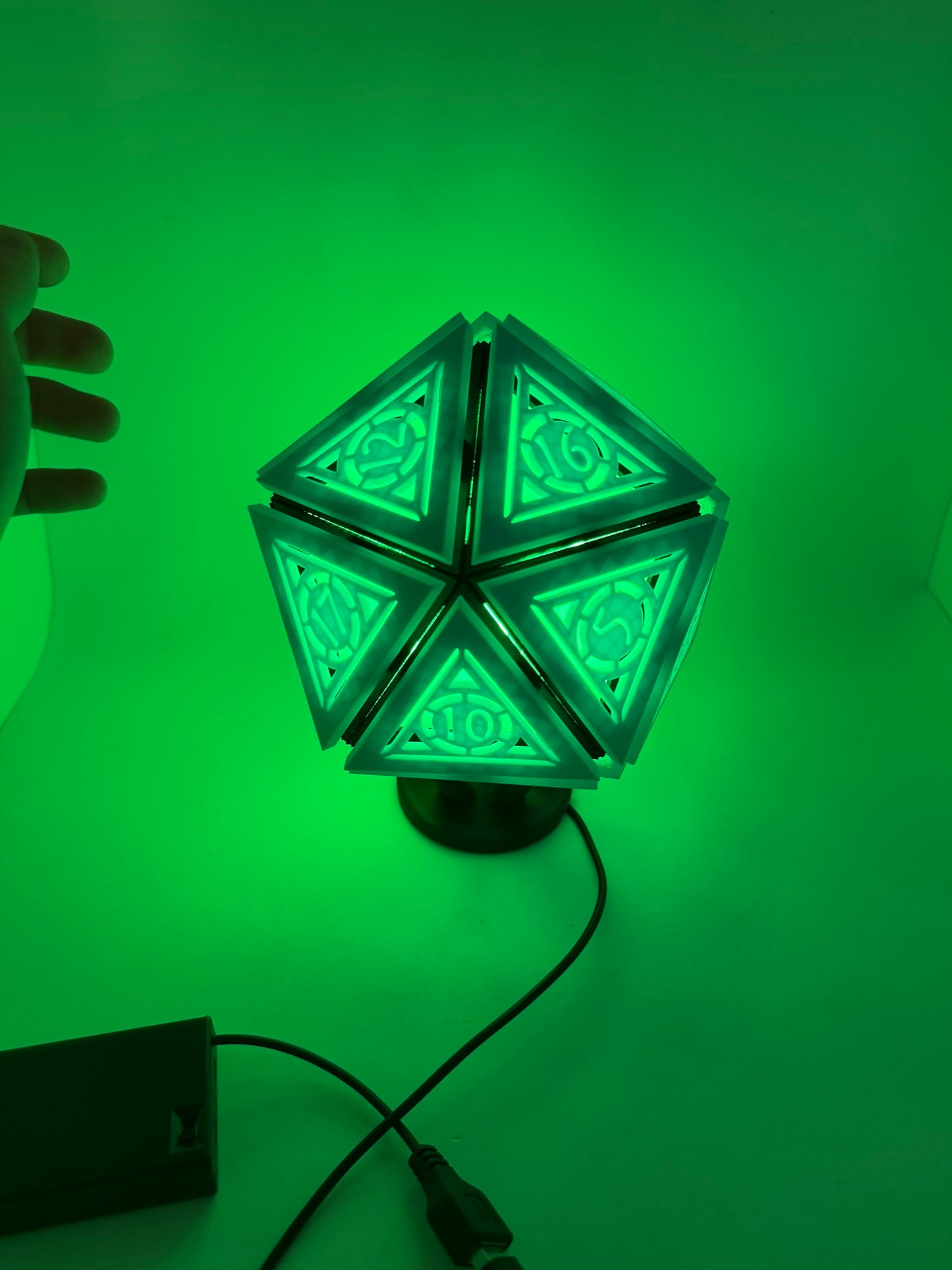 D20 mini lamp ( Green Light )