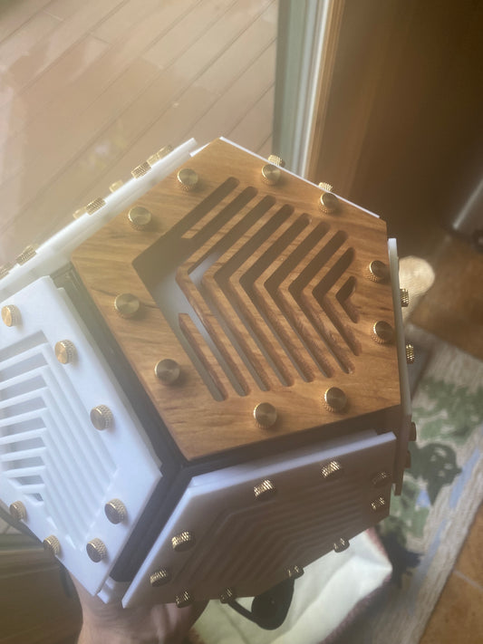 (Copy) Dodeca Lamp   - maple/birch - Lines