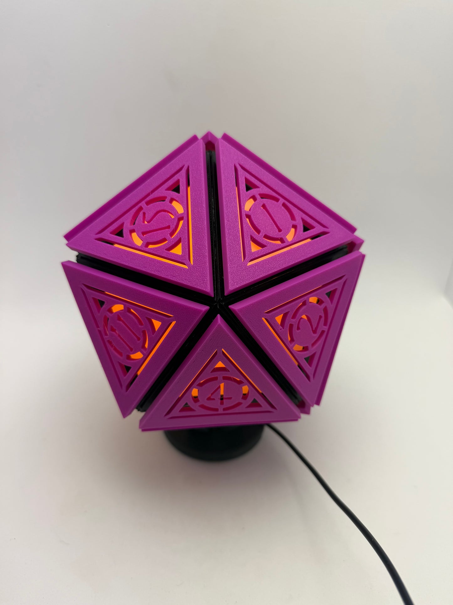 D20 mini lamp ( Orange Light )
