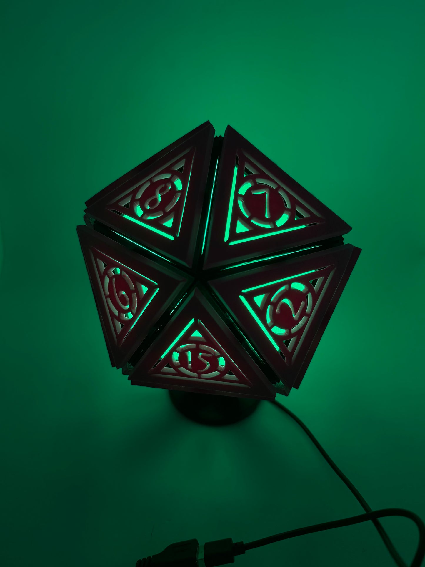 D20 mini lamp ( Green Light )