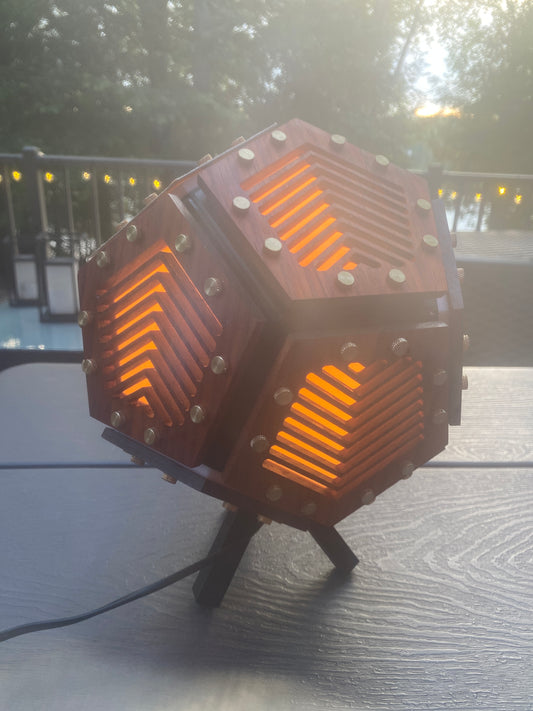 Dodeca Lamp - Padauk