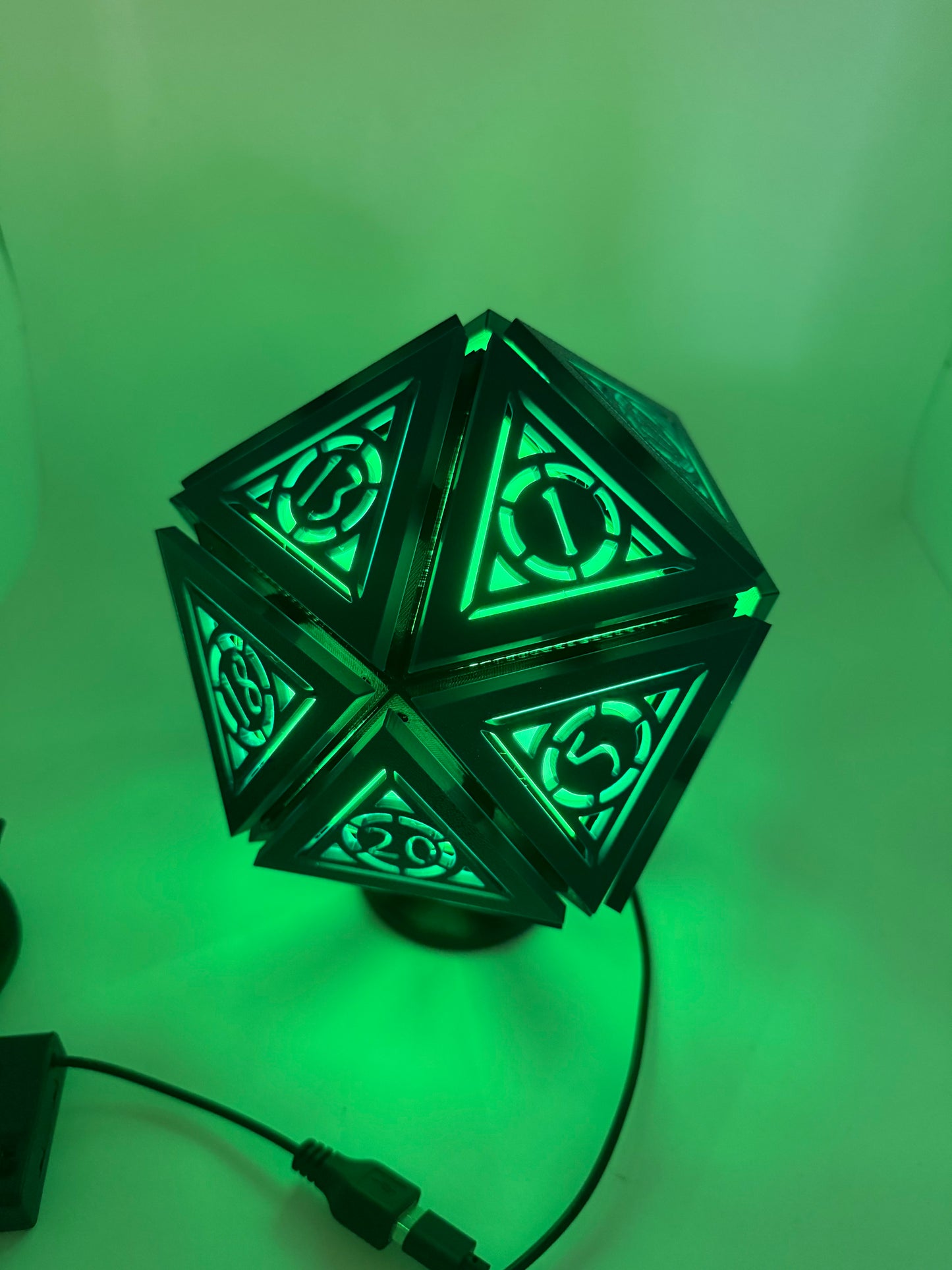 D20 mini lamp ( Green Light )