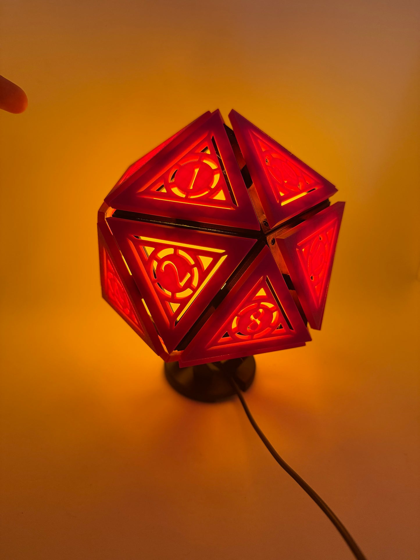 D20 mini lamp ( Orange Light )