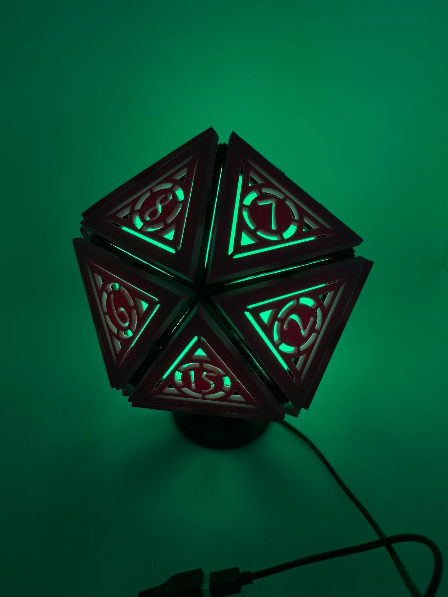 D20 mini lamp ( Green Light )