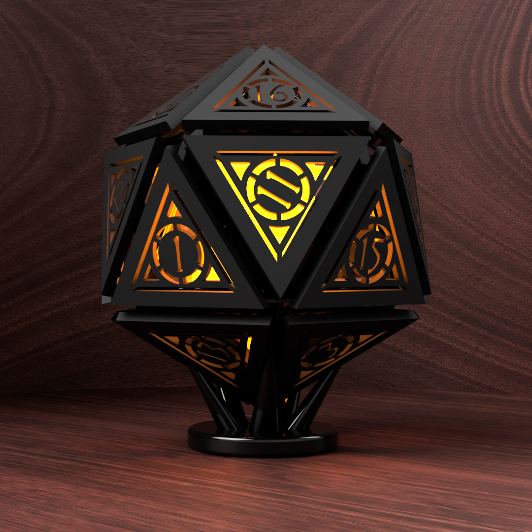 D20 Dungeons and Dragons Dice Lamp
